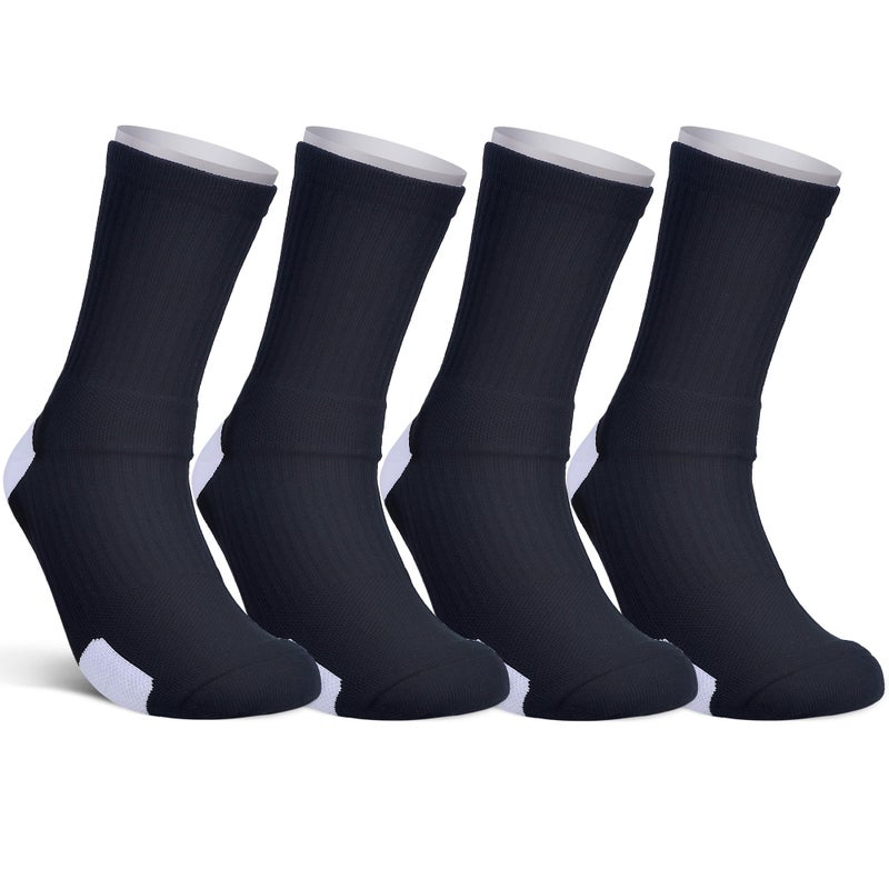 JHM Kids Athletic Sport Crew Socks for Baseball Soccer Basketball Running For Ages 4 to 16 - Image 1